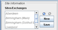 click for a description of the site/exchange list